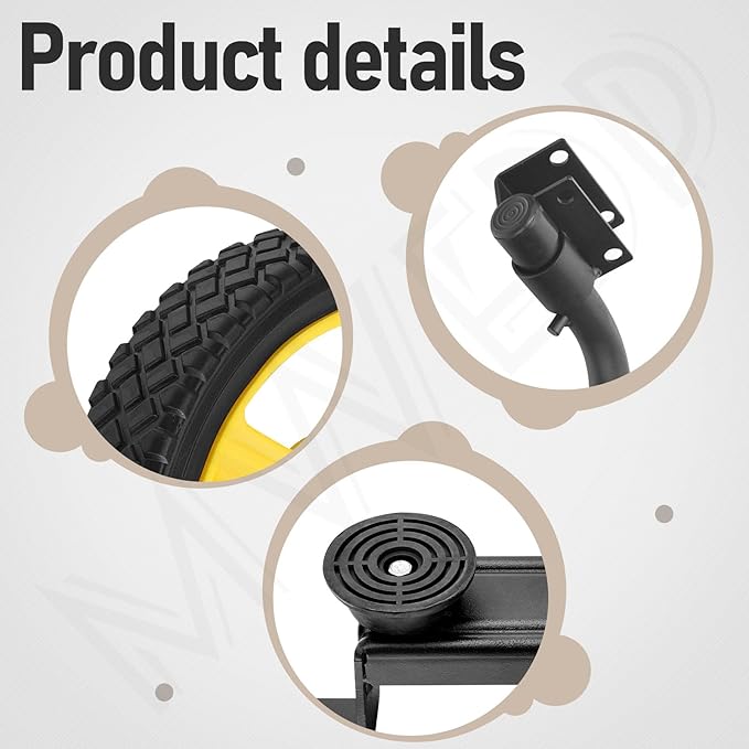 40065 Generator Wheel Kit for Champion 2800-4750-Watt / 3000-5500-Watt or Higher Inverter Generators with Folding Handle and Never-Flat Tires