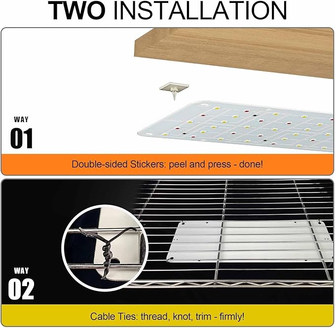 DOMMIA Panel Grow Light for Indoor Plants, 20W Ultra-Thin Full Spectrum LED Grow Light for Shelf & Cabinet, Dimmable with 6/12/16H Timer, Warm White, 2-Pack
