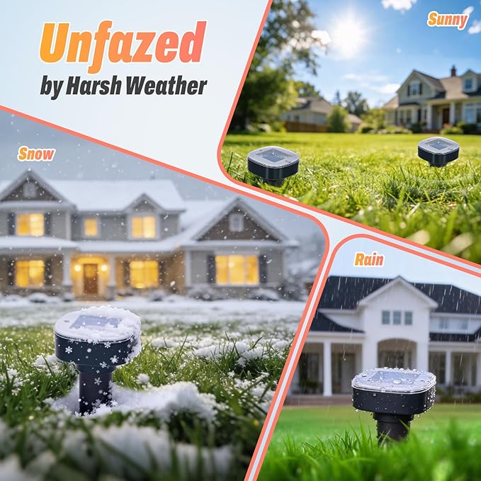 10 Pack Mole Repellent Solar Powered, Snake & Skunk & Vole & Gopher & Armadillo & Rabbit & Groundhog & Chipmunk & Raccoon Repellent for Yard, IP65 Waterproof Ultrasonic Deterrent for Lawns Garden