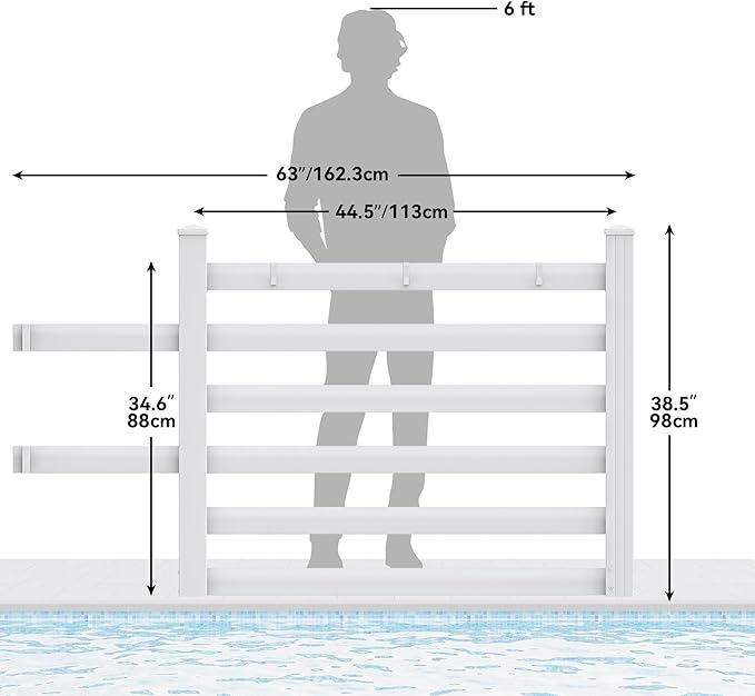YITAHOME 64" W x 47" L x 39" H Poolside Deckbox Storage Organizer with 6 Movable Hooks, Outdoor Waterproof Pool Storage Bins