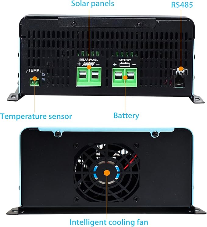 120A MPPT Solar Charge Controller,12V 24V 36V 48V 60V 72V 84V 96V Solar Battery Regulator PV Max 230V for Sealed Lead Acid Gel and Lithium Battery (120A)