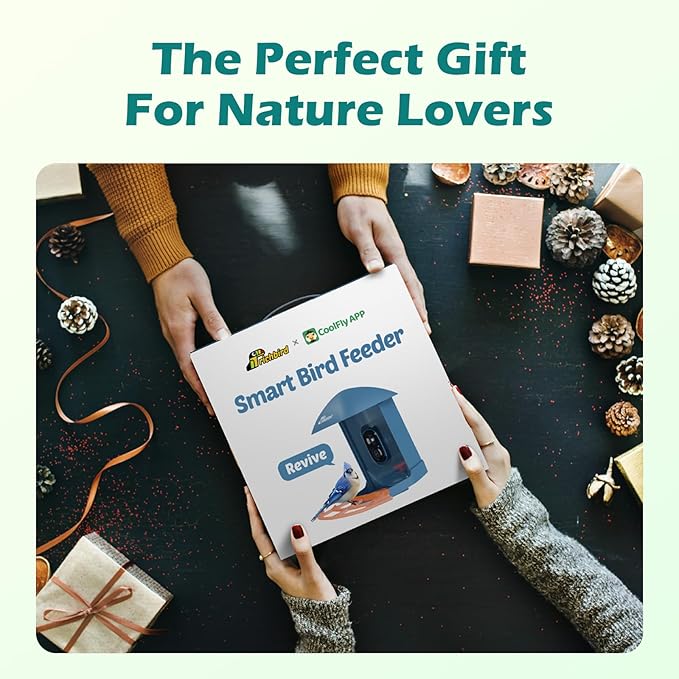 Bird Feeder with Camera, Smart Bird House with Cam for Outside, 2K HD Auto Record Video, AI Identification & Instant Alerts, Solar Powered, Bird Watching Gifts for Family and Birdlovers