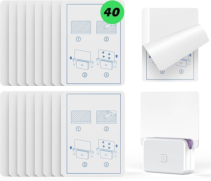 LFSYS 40 Packs Refill Card(Refills Only) for Plug in UV Light Fly Trap, Sticky Board Refills for LFSYS Plug-in Fly Trap