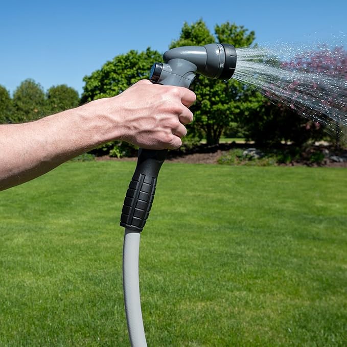 Flexzilla Colors SwivelGrip Garden Hose 5/8 in. x 5 ft., Lightweight All-Weather Water Hose, Durable and Flexible, Leak-Free Connections, Slate Grey