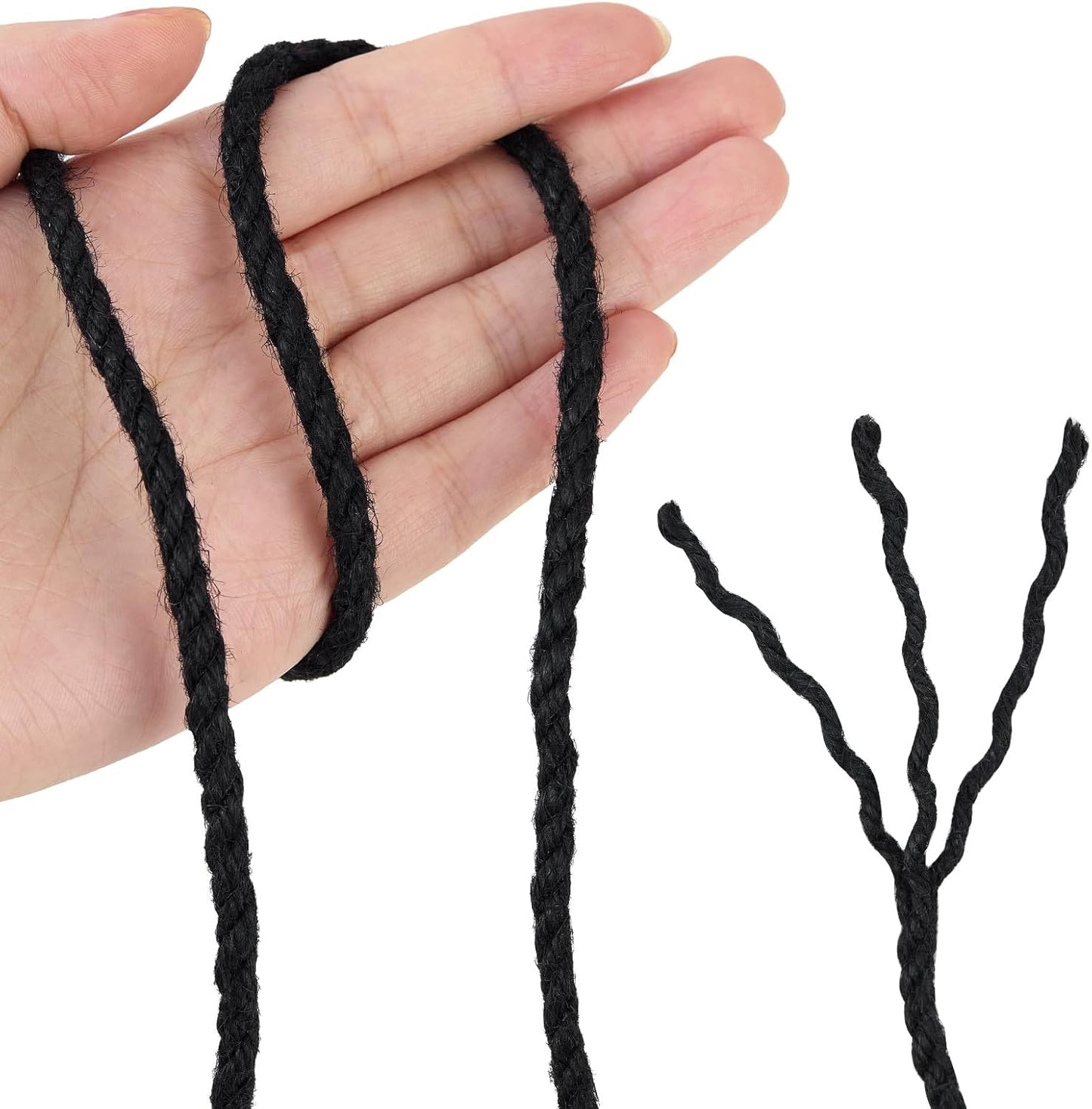 100 Feet 5mm Thick Black Natural Jute Twine, Garden Twine Heavy Duty Industrial Packing Materials String Wrapping, Arts, and Crafts, Halloween Wrapping, Gardening Applications