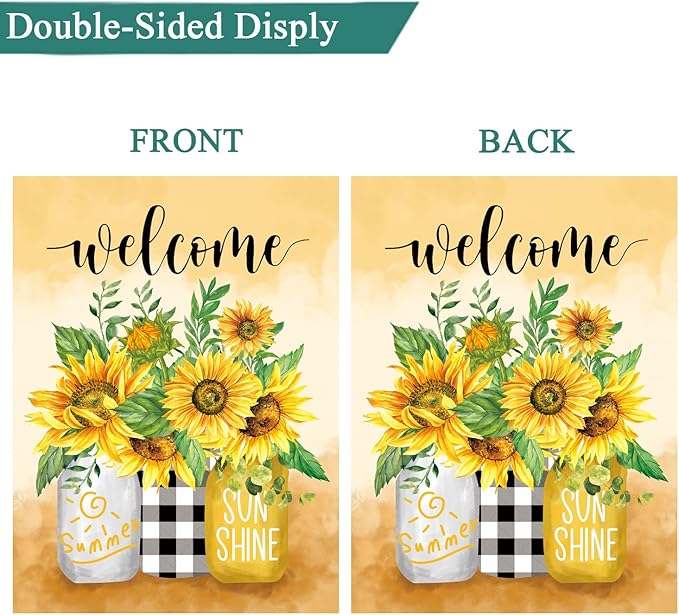 Seasonal Garden Flags Set of 12 Double Sided 12 x 18 Inch Yard Flags, Small Garden Flags for Outside, Fall Winter Halloween Christmas Outdoor Flags, Holiday Flags for All Seasons