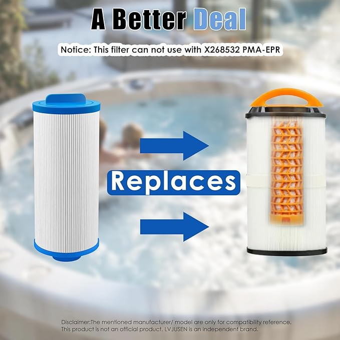 Spa Filter Replaces PMA-R3 X268548 Master Spa Filter/Nordic Retreat Spa Filter/Pleatco PWW35L/Unicel 4CH-935, Fits Most Clarity, Healthy Living Spas-2 Pack