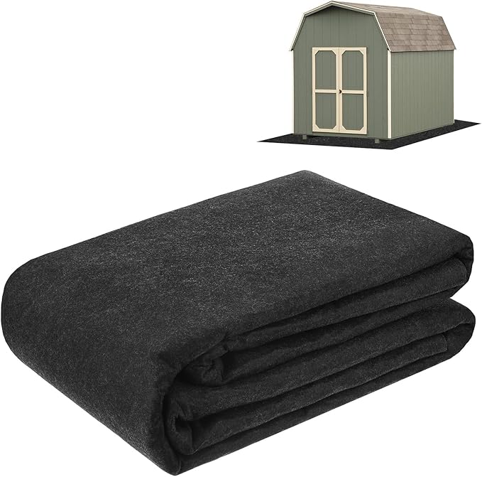 M METERXITY Outdoor Storage Shed Mat, 4x8.3 FT Waterproof Small Shed Flooring Mat for Patio Furniture Floor Protecting from Wear/Liquid/Dust/Oil, Non-Slip Carport Pad [Grey]