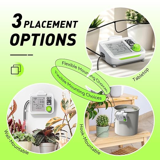 RAINPOINT Indoor Large Display Automatic Plant Waterer Kit | Drip Irrigation System with Next Watering Countdown, Power-Off Memory,Anti-Siphon,Cycle & Soak Mode,Water 10-15 Plants