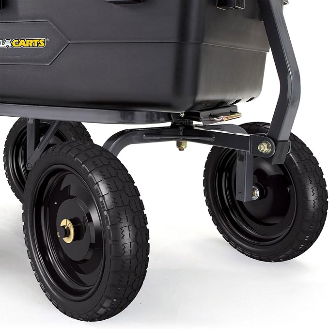 Gorilla Carts 2-Pack 13 Inch No-Flat Replacement Tires, 300 lb Capacity Each – Solid Polyurethane, 2.16” Hub, 5/8” Bore – Fits Lawn & Garden Utility Wagon, Hand Truck, Air Compressor, Pressure Washer