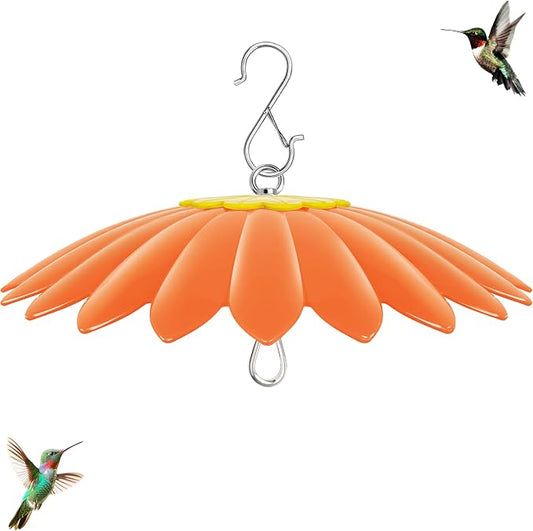 10.5 inch Hummingbird Feeder Shade Dome Cover,Rain Guard,Weather Guard for Bird Feeder, Umbrella Cover for Bird House for Outdoor,Squirrel Baffle,Flower Design(Orange)