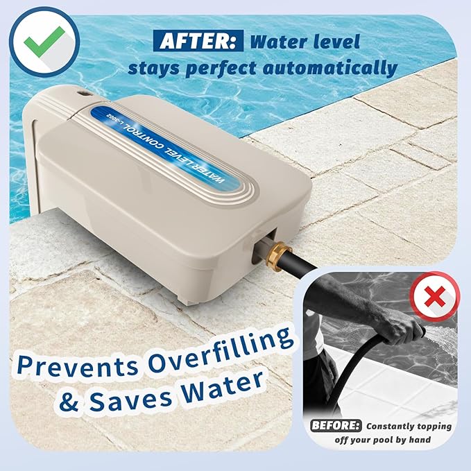 Automatic Pool Filler, Automatic Pool Water Leveler, Pool Auto Filler