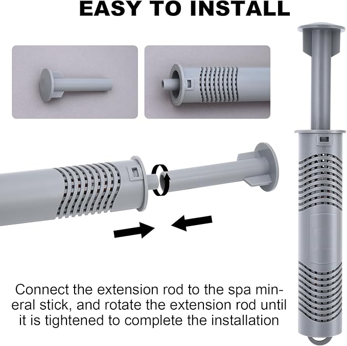 Spa Silver Ion Cartridges for Hot Tubs 3 Pack, Hot Tub Mineral Ion Stick - Keeps Water Clean & Clear, Lasts 4 Months - Mineral Cartridges Sticks for Spa and Hot Springs