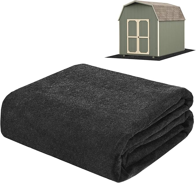 M METERXITY Outdoor Storage Shed Mat, 4x6.3 FT Waterproof Small Shed Flooring Mat for Patio Furniture Floor Protecting from Wear/Liquid/Dust/Oil, Non-Slip Carport Pad [Grey]
