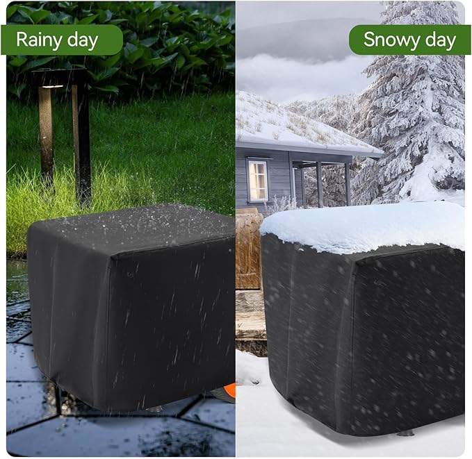 Waterproof Generator Covers for Outside (24"L x 18"W x 20"H), Heavy Duty 900D Polyester Fabric Portable Generator Covers Fits for iGen4500,Honda EU3000iS, Wen 3800,Predator 3500 4375 Generator, Black