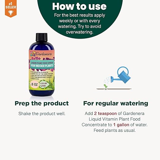 Gardenera Plant Growth Superfood for Money Trees with 18 Vitamins & Minerals - Organic Plant Food Fertilizer - Micro-Fungi and Bio-Organisms for Money Tree Plant Care & Growth Enhancement - 8oz