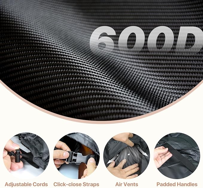 Likorlove Outdoor Couch Cover Waterproof, 87" Wx 37" Dx 35" H Patio Furniture Covers Waterproof, Windproof 3-Seater Sofa Cover Heavy Duty with Air Vent and Handles for Lawn, Backyard Deck, Black