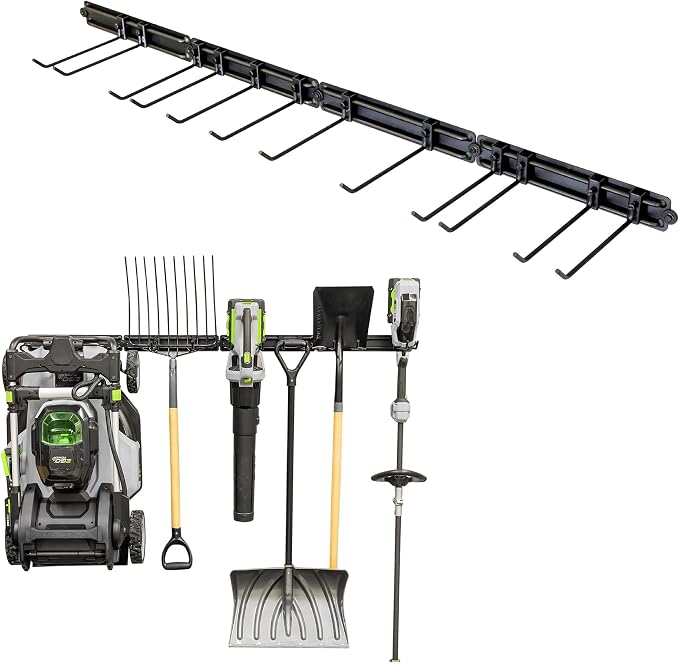 StoreYourBoard Garage Tool Organizer Wall Mount – Heavy Duty Garage Wall Organizer for Garage Organization and Storage, Broom Holder Wall Mount for Gardening Tools & Yard Tools – 64" Holds 600 lbs
