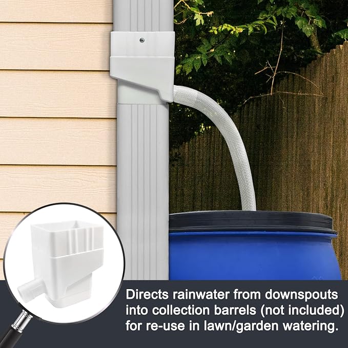 Perfsign Prevent Overflow Rainwater Collection System,Downspout Diverter,Rain Water Catching System,Rain Barrel Spigot kit,Rain Barrel Diverter kit,Downspout Adapter,Roof Rain Diverter Connection Kit