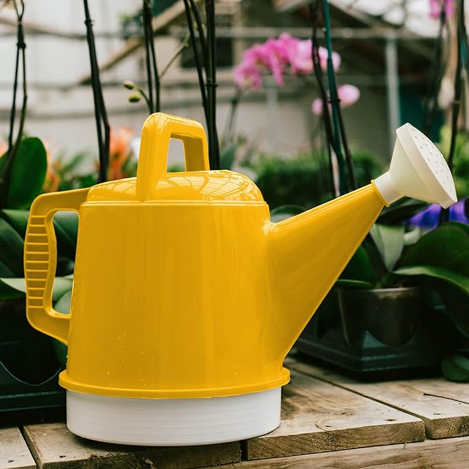 Bloem Watering Can Deluxe 2 Gallon (256 Fl Oz) Earthy Yellow