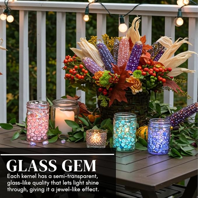100 Glass Gem Indian Corn Seeds for Planting - Vibrant Translucent Kernels - Grown in Iowa - A Must Have!