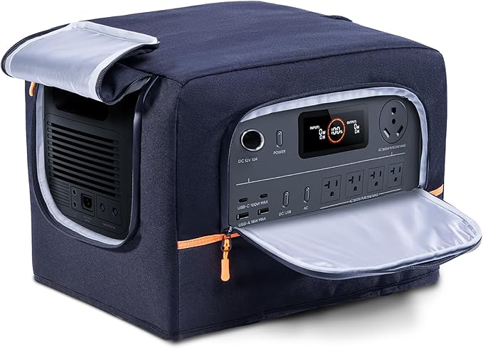 Dust Cover Compatible with Jackery HomePower 3000 Portable Power Station – Water-Resistant Protective Cover with Pockets & Vent Design for Jackery HomePower 3000 (3600W/7200W Surge)r