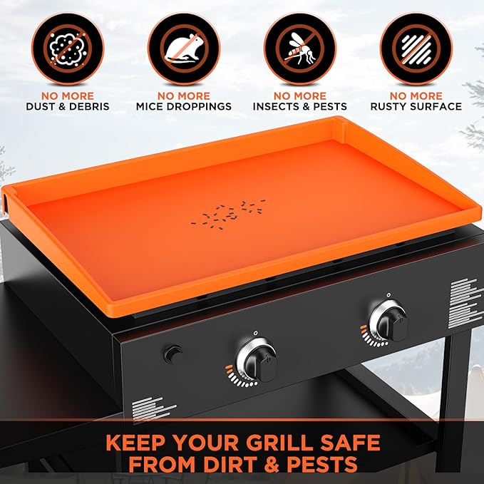 28" Silicone Griddle Mat for Blackstone 28 Inch Grill, Heavy Duty Food Grade Silicone Griddle Cover, Protect Your Grill from Dirt & Rust All Year Round