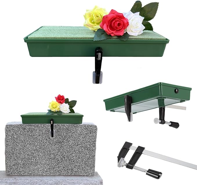 Cemetery Saddles,Graves Cemetery Headstone Saddle Holder, Suitable for 6 to 12 inch Gravestone Flower Stands, Used for Cemetery Decoration, Gravestone Saddle to Withstand high Winds