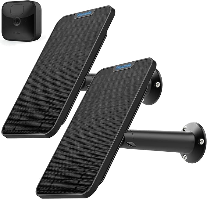 4W Solar Panel Charging Compatible with Blink Outdoor(3rd Gen)/xt xt2 Camera, with 13 ft Waterproof Charging Cable, IP65 Weatherproof, Includes Secure Wall Mount(2-Pack)