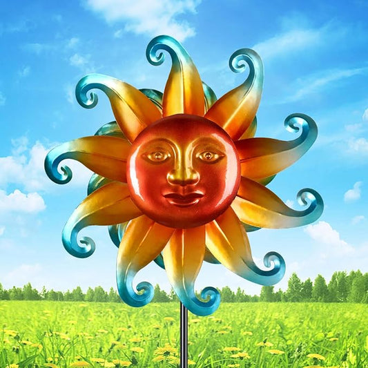 Wind Spinners Outdoor Metal- 60 Inch Kinetic Wind Spinners Metal Garden Outdoor Decor for Yard and Garden Kinetic Windmills Unique Gifts for Friends and Family