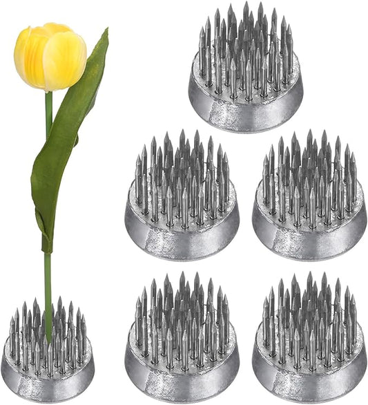M METERXITY 48-Pack Flower Frog 0.9" Round Steel Flower Pins Flower Frog Holder Flower Arranger Fixed Tools Floral Frog for Arrangements Vase/Plant Decoration/Home Decor [1.1cm Pins]