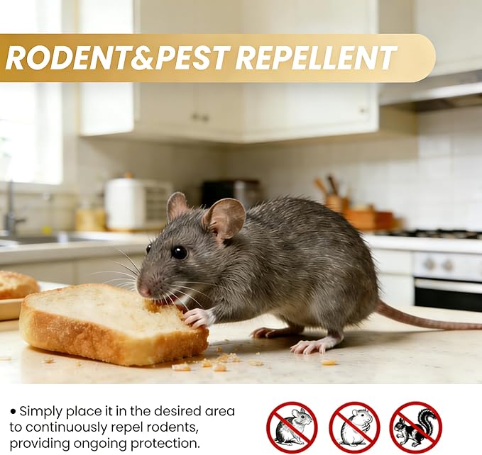 Mouse Rodent Repellent 36 Balls,Peppermint Lemon Oil Mice Repellent forMice Squirrel Rats Spider Pests, Natural Deterrent for Kitchen, Warehouse, Garage, Garden, Safe for Pets Family