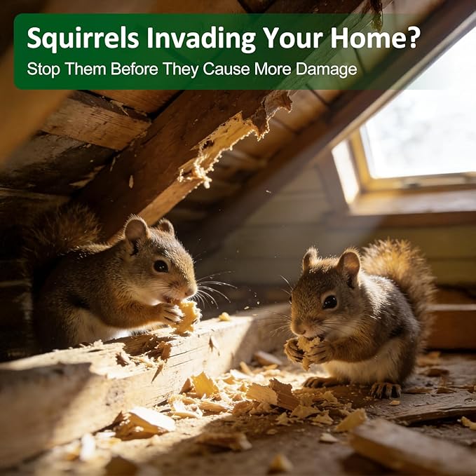 Squirrel Repellent Outdoor Powerful Peppermint Oil Squirrel Repellent Balls, 12-Pack Chipmunk Repellent Peppermint Balls for Outdoor, Pet Safe Formula Squirrel Deterrents for Garden, Patio, Yard
