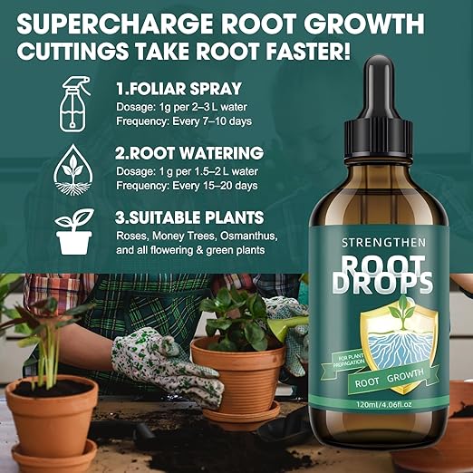 IBA Rooting Hormone for Cuttings – Liquid Root Stimulator for Fast Root Growth in Water, Soil, Moss & LECA | for Houseplants Like Pothos, Monstera (4.06 oz)