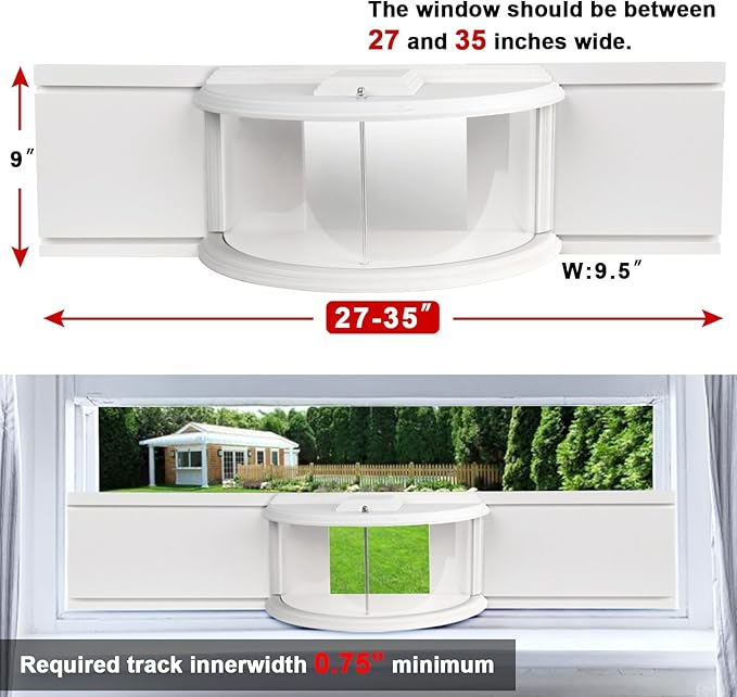 in Window Bird Feeders for Viewing - 180° Clear View Bird Feeder, Durable, Elegant, Fits Windows 27-35" Wide, for Bird Watching-Bring Joy to Your Home