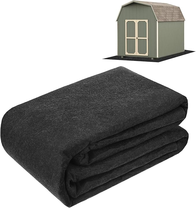 M METERXITY Outdoor Storage Shed Mat, 9.9x12.5 FT Waterproof Small Shed Flooring Mat for Patio Furniture Floor Protecting from Wear/Liquid/Dust/Oil, Non-Slip Carport Pad [Grey]