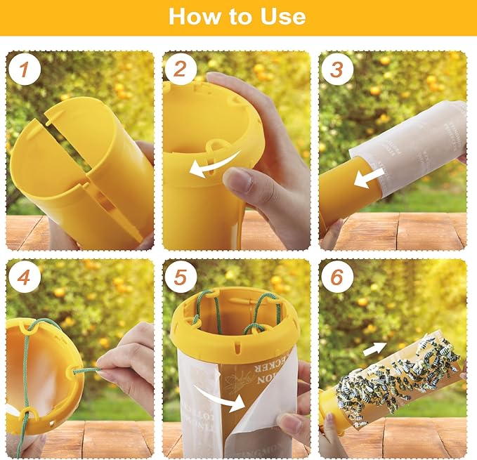 4 Pack Wasp Traps Outdoor Hanging, Carpenter Bee Traps for Outside Yellow Jacket Trap Hornet Trap Wasp Catchers Killer