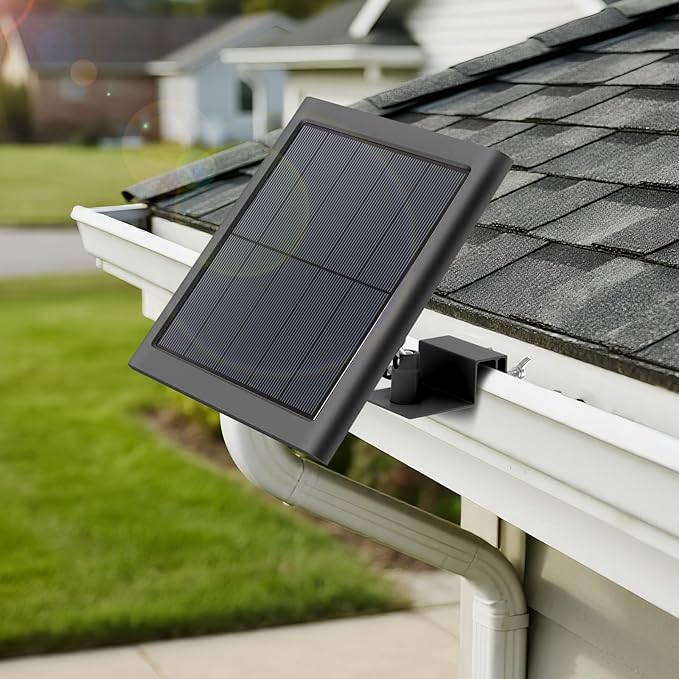 Gutter Mount Compatible with Solar Panel and Small Solar Panel, Adjustable and Sturdy Gutter Mount, Perfect Angle for Arlo/Eufy/Wyze Solar Panels, 2Pack