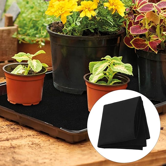 Asixxsix Automatic Plant Watering Mat, 47.2 x 39.4 Inch Self Watering Capillary Mat, Automatic Plant Watering System Water Wicking Mat for Seedlings Indoor Potted Plants Greenhouse
