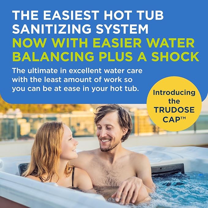FROG @Ease Replacement SmartChlor Cartridge 3 Pack with pH and Total Alkalinity Decreaser & 1 Pack of Maintain for use with Hot Tub FROG @Ease Floating System