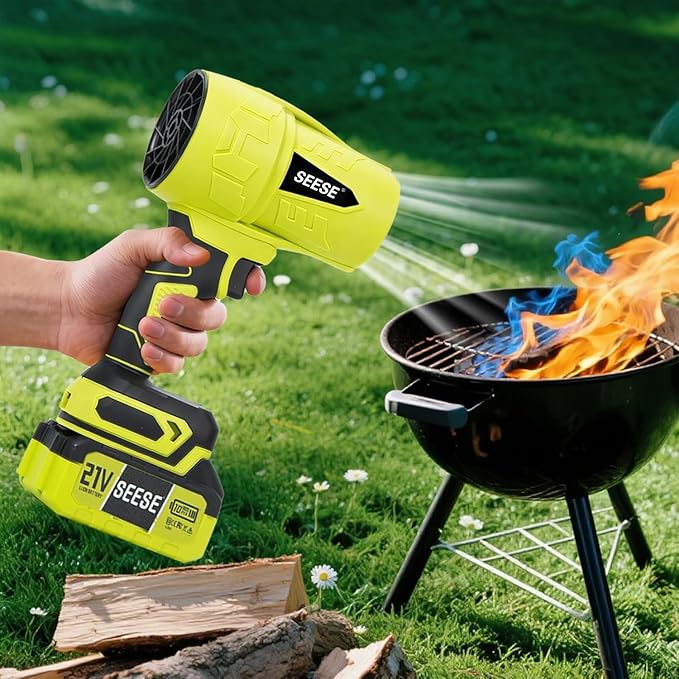 Turbo Jet Leaf Blower: Cordless Leaf Blower for Yard Leaves, Driveway Sand & Car Drying - 450 CFM High Speed with Ergonomic Handle for Easy Operation