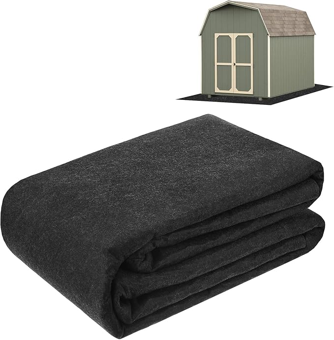 M METERXITY Outdoor Storage Shed Mat, 8.2x9 FT Waterproof Small Shed Flooring Mat for Patio Furniture Floor Protecting from Wear/Liquid/Dust/Oil, Non-Slip Carport Pad [Grey]