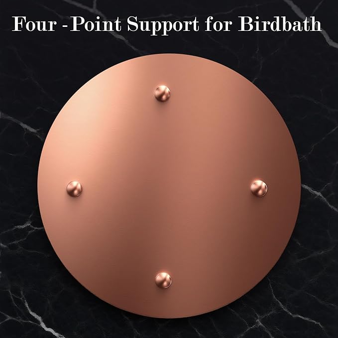 2 Pack Copper Bird Bath Disc - Helps Maintain Clear Water Naturally for Birdbath Copper Plate Can Save You Cleaning Time