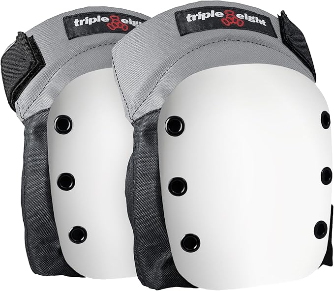 Triple Eight Street Knee Pads for Skateboarding and Roller Derby with Adjustable Straps (1 Pair)