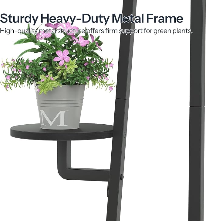 HOOBRO Plant Stand Indoor with Grow Lights, 7-Tier Plant Shelf | for Multiple Indoor Plants, 47.2"Corner Plant Stand Organizer with Metal Frame, for Living Room, Balcony, Patio