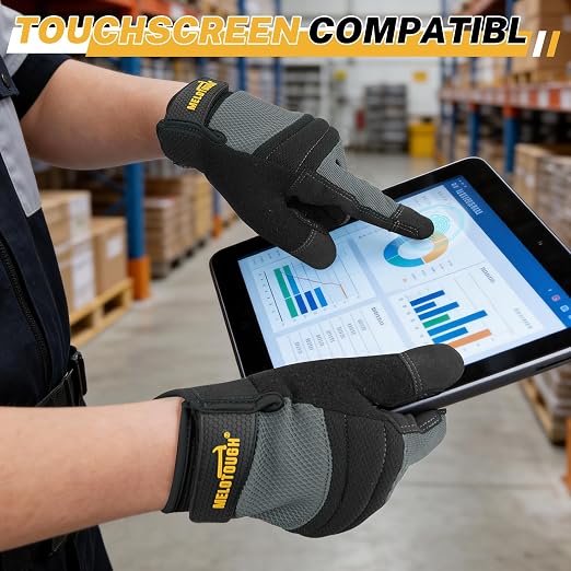 MELOTOUGH Kneeling Pad for Work,Work Gloves for Mechanic,Construction,Gardening,Yard,Warehouse