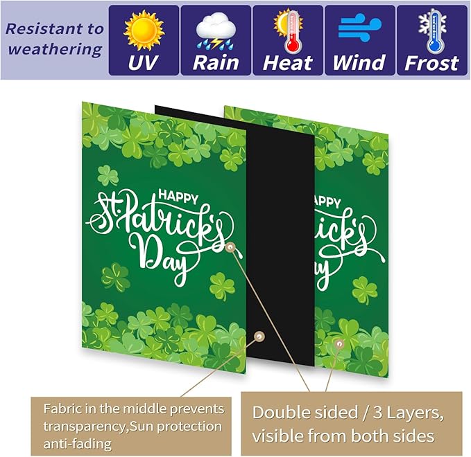 Seasonal Garden Flags Set of 12 Double Sided 12 x 18 Inch Yard Flag, Small Garden Flags for Outside, Christmas Halloween Easter Valentine's Day, Spring Summer Fall Winter Holiday Decor for All Seasons