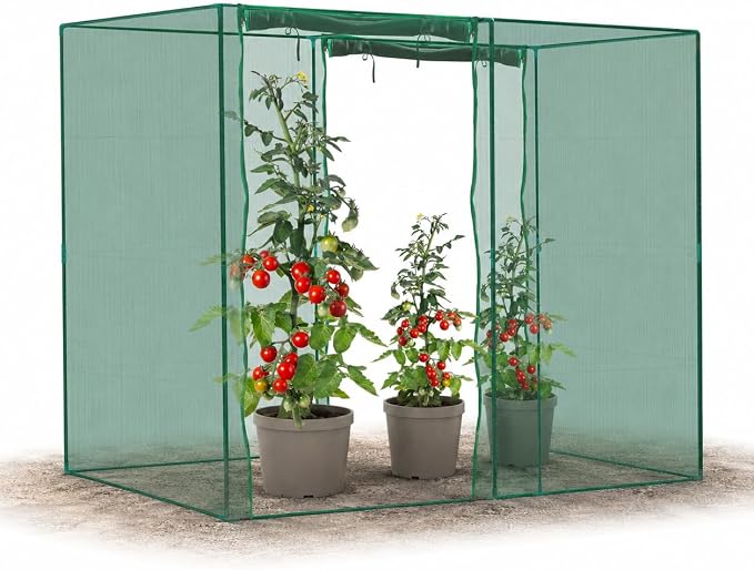 6.5 x 10 x 6 Ft Crop Cage for Garden Plants – Plant Protection Tent with Zippered Door, Raised Bed Cover & Sturdy Frame – Wind-Resistant Garden Bed Cover for Outdoor Vegetables & Flowers