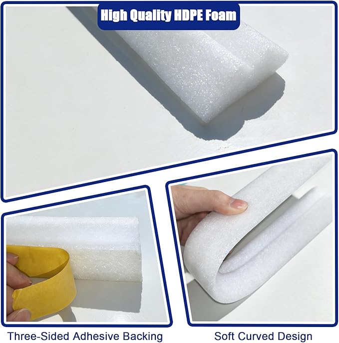 60PCS Peel and Stick Pool Cove, Closed Cell Foam Above Ground Pool Cove with Adhesive Backing, 24' Round Pool Liner Protection, Prevents Pool Liner Wear & Tear, Easy DIY Installation