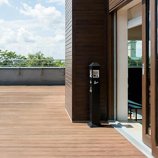 Commercial Trash Bin Outdoor Standing Trash Can Outside Receptacle | Stainless Steel Garbage Can Container with Lock & Removable Inner Bucket for Hotels Restaurants Bars Office Park Street